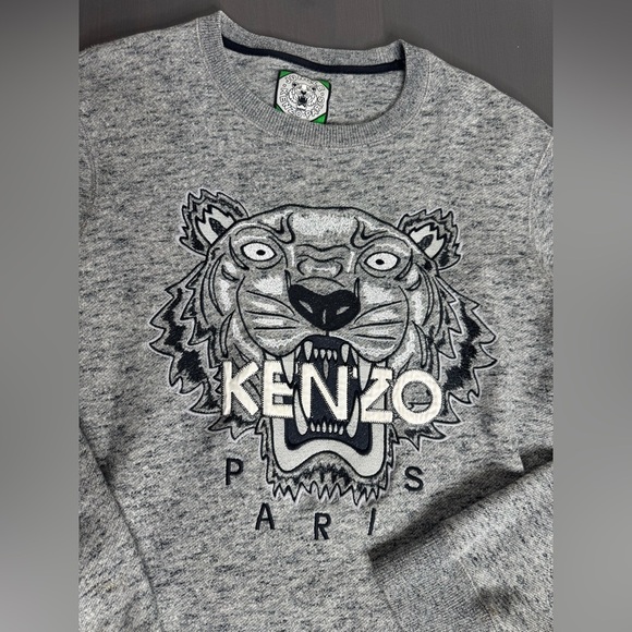 Kenzo Jungle Tiger Embroidered Pullover Crew Neck Sweatshirt - Picture 5 of 10